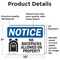 Signmission No Backpacks Allowed On Property Sign With Symbol, 10 in W x Rectangle, Vinyl Decal OS-2PACK-NS-D-710-L-14385 - alternate 5